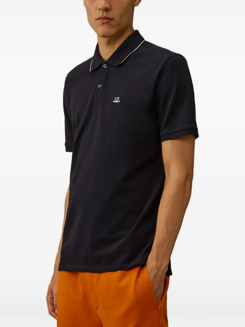 C.P. Company Poloshirt met logodetail Blauw