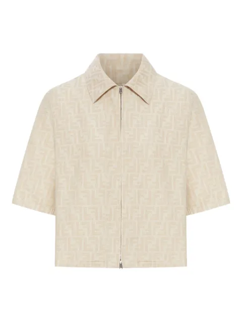 FENDI FF logo chambray jacket