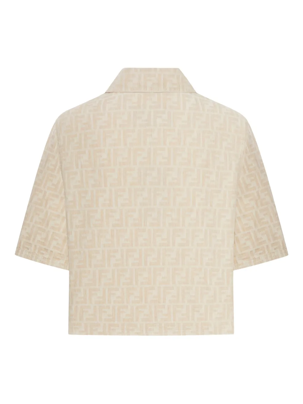 FENDI Chambray jack met FF-logo Beige