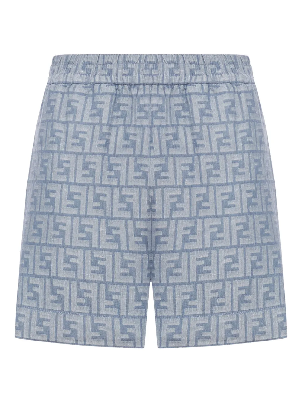 FENDI Shorts met logo Blauw