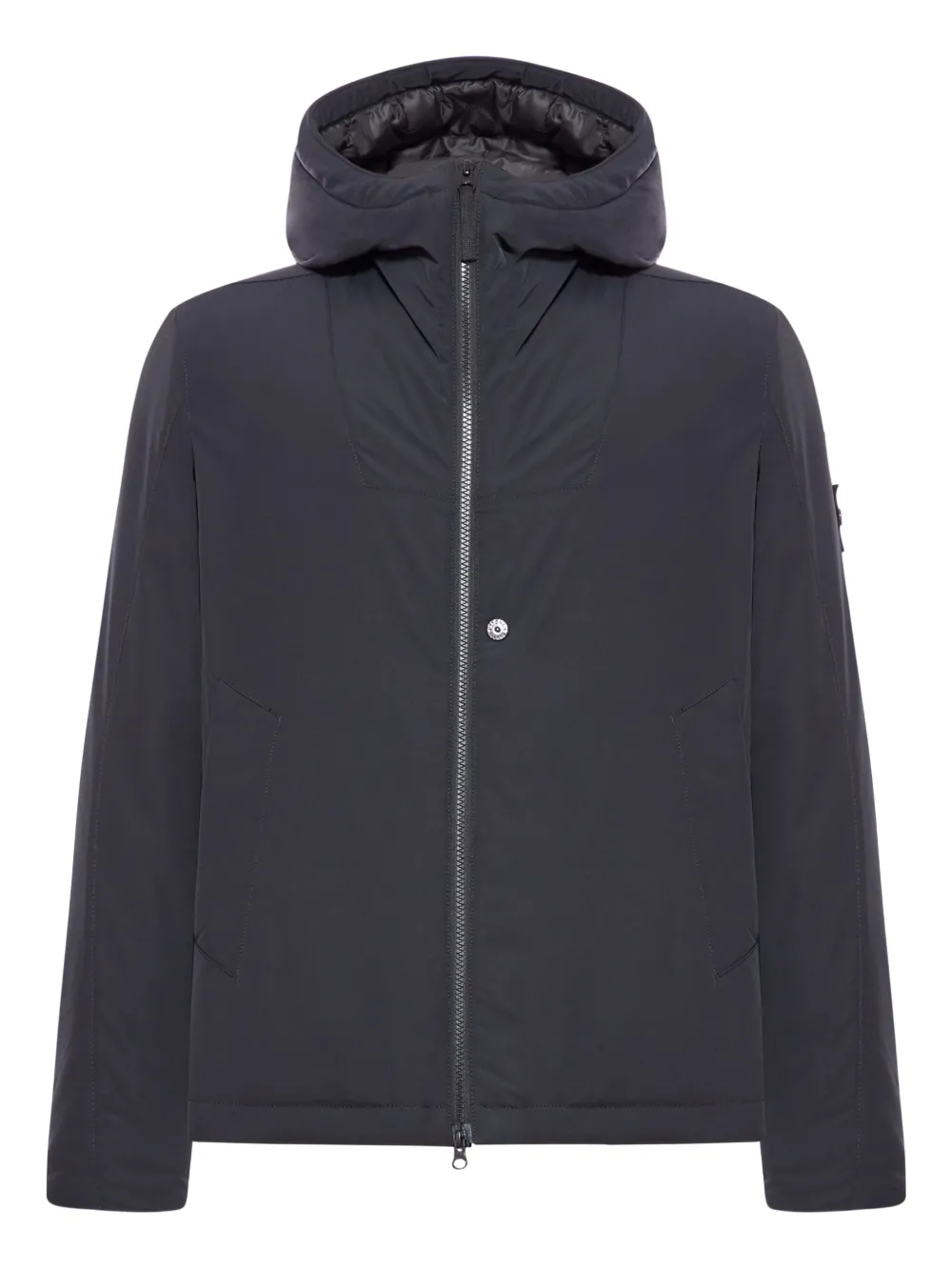 Stone Island padded hooded jacket | Black | Image 1