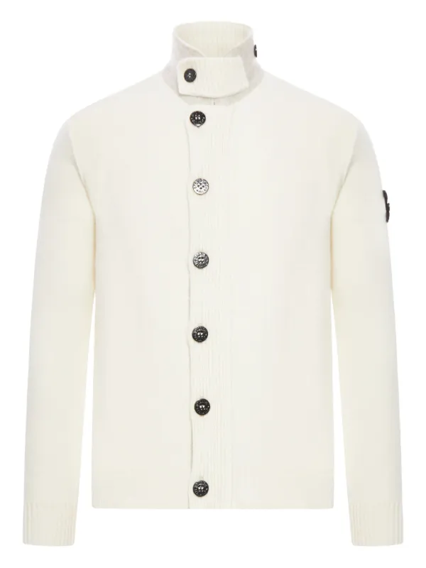 STONE  ストーンアイランド スタンドカラー カーディガン Stone Island スタンドカラー カーディガン | ニュートラル | FARFETCH JP