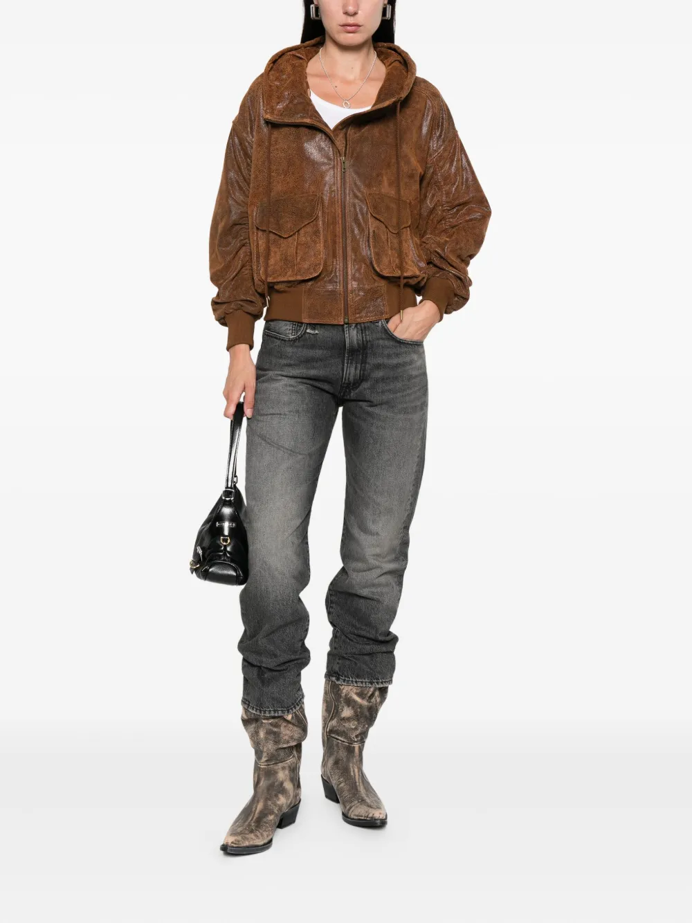 R13 logo-patch jeans | Straight-Leg Jeans | Image 2