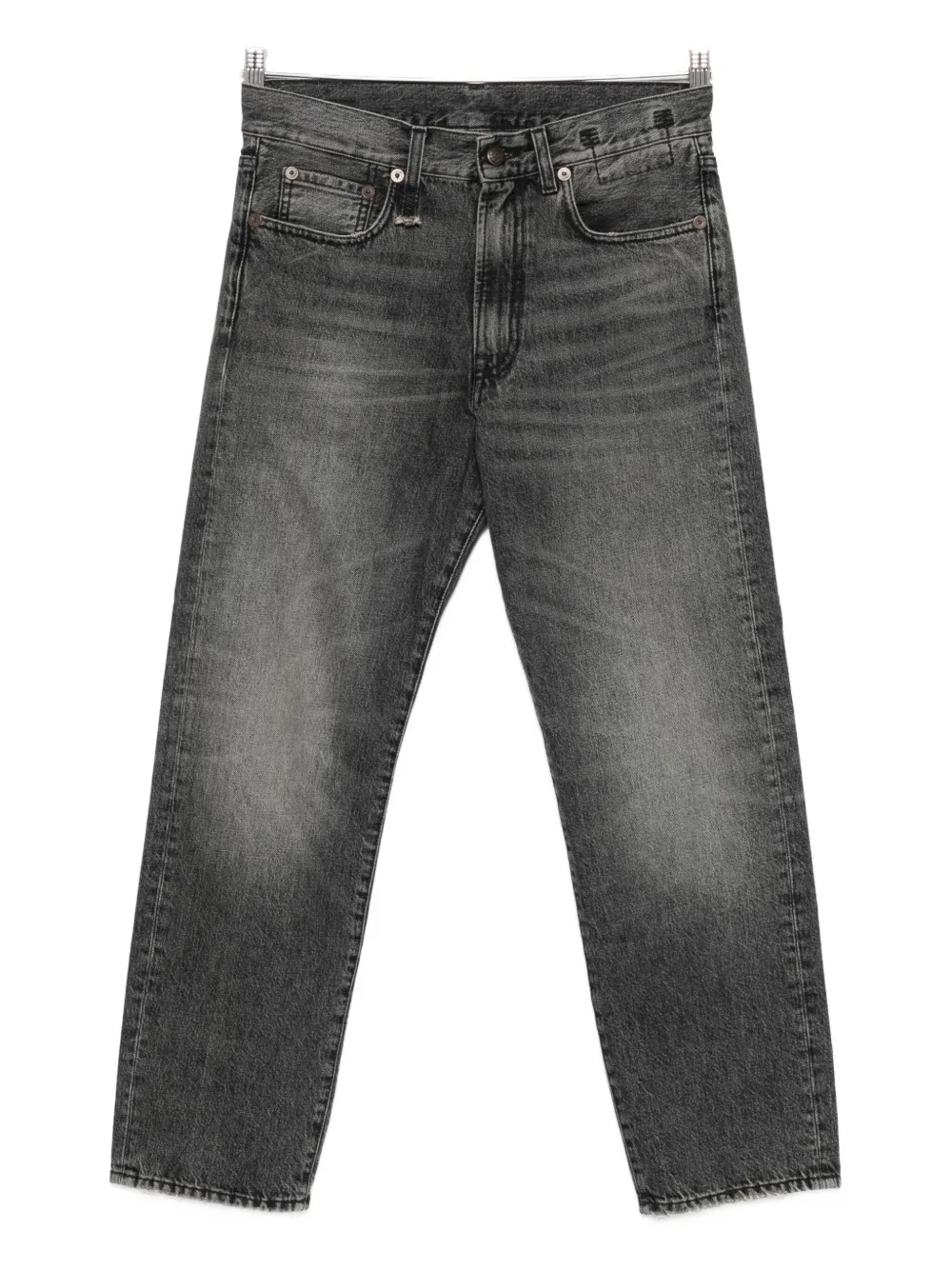 R13 logo-patch jeans Zwart