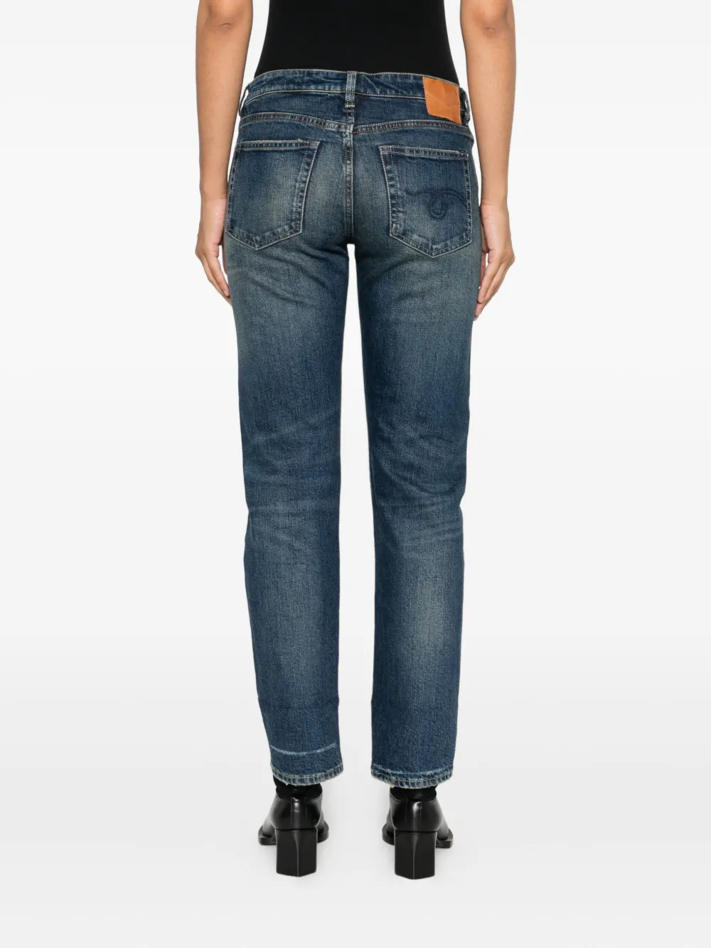 R13 five-pockets stretch jeans Blauw