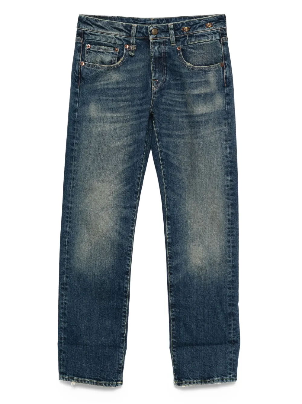 R13 five-pockets stretch jeans Blauw