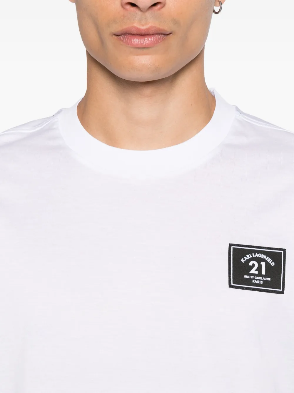 Karl Lagerfeld T-shirt met logodetail Wit