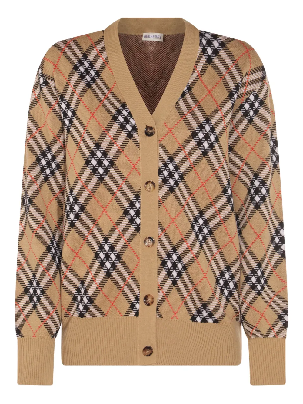 Burberry checked cardigan Beige