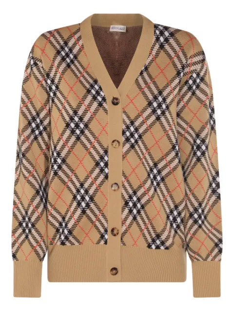 Burberry checked cardigan