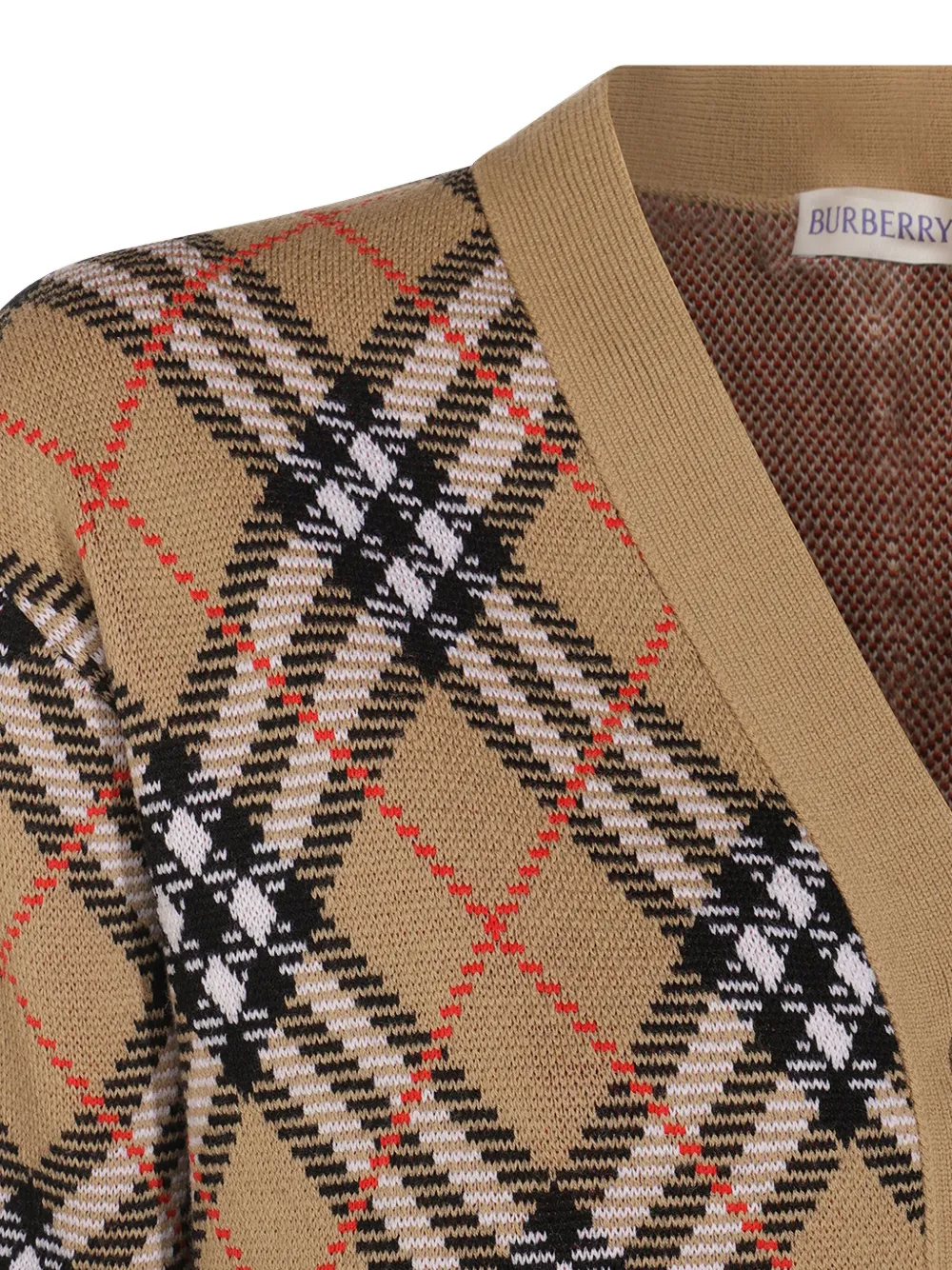 Burberry checked cardigan Beige