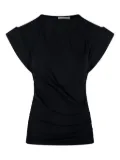 MARANT ÉTOILE Maisan draped cap-sleeve top - Black