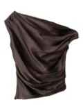 STAUD draped asymmetric top - Brown