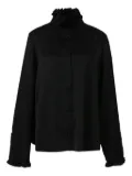 Jil Sander ruffled collar blouse - Black