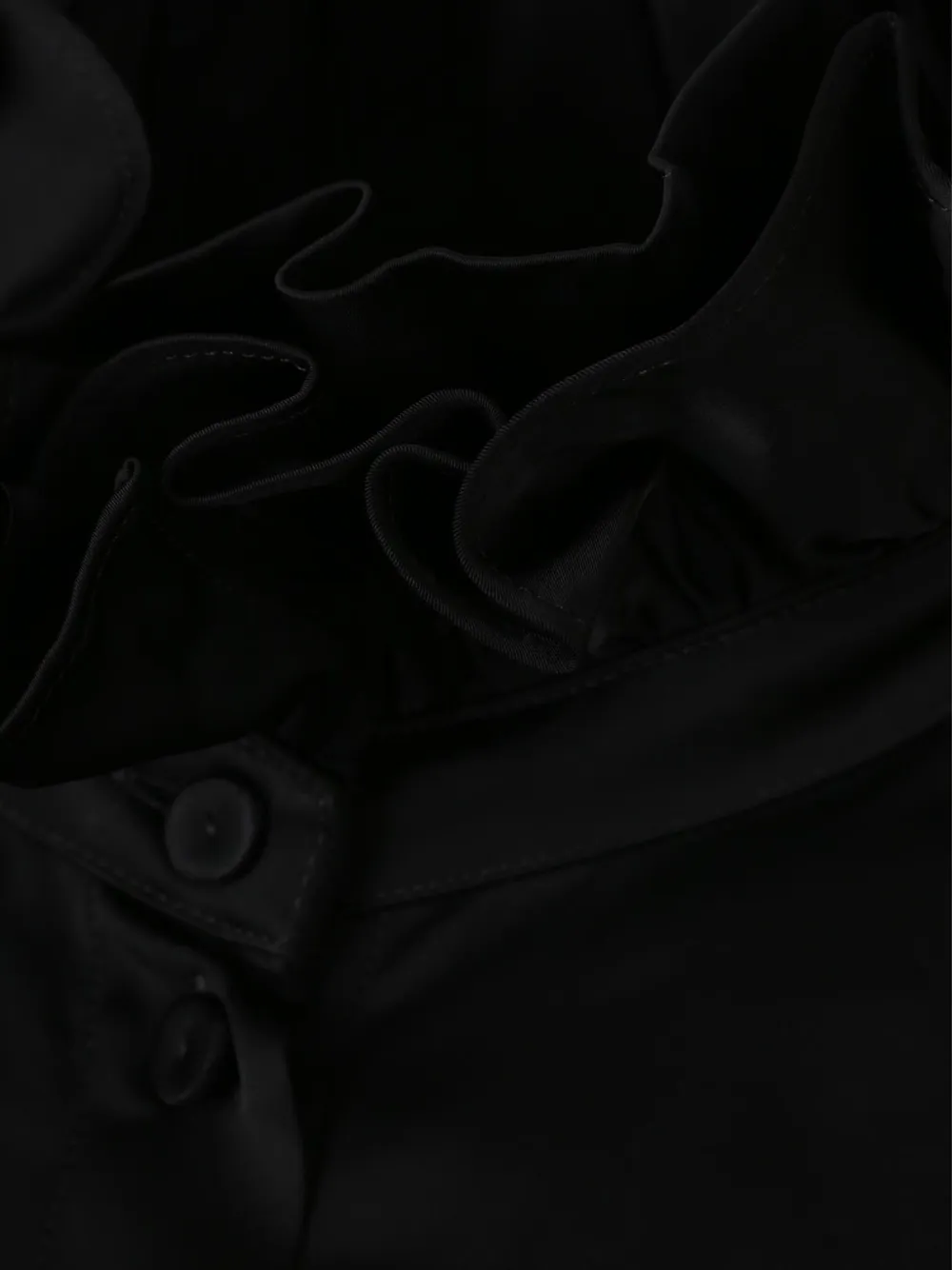 Jil Sander ruffled collar blouse Zwart