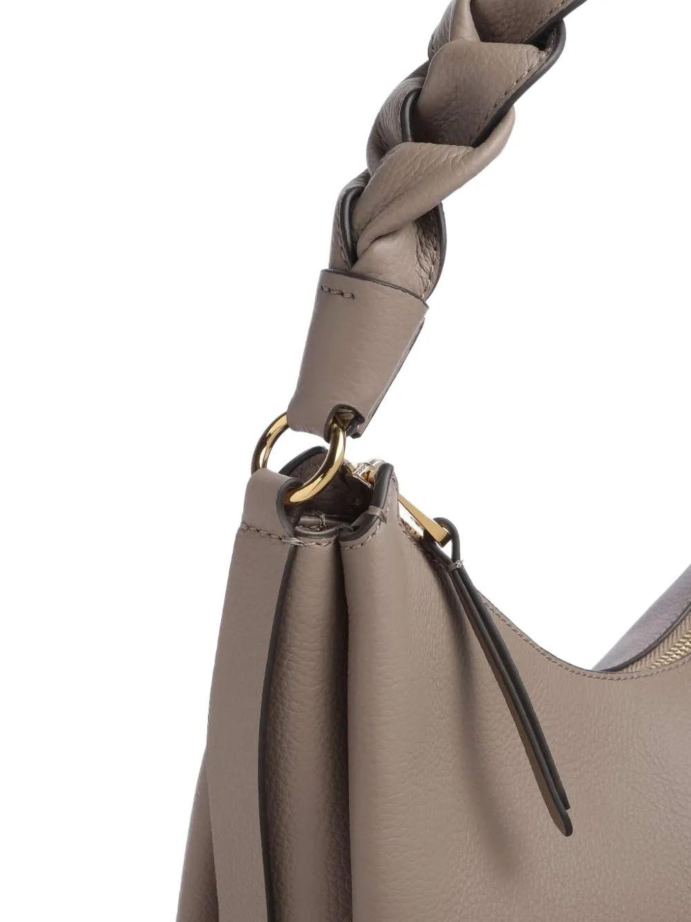 Coccinelle Medium Boheme Braided-handle Shoulder Bag In Brown