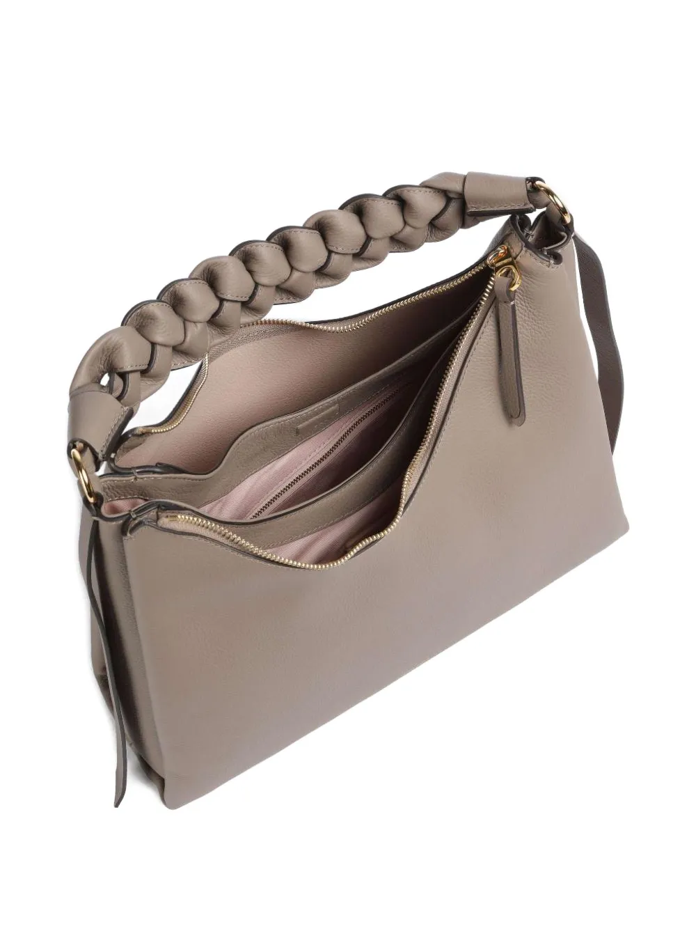 Coccinelle Medium Boheme Braided-handle Shoulder Bag In Brown