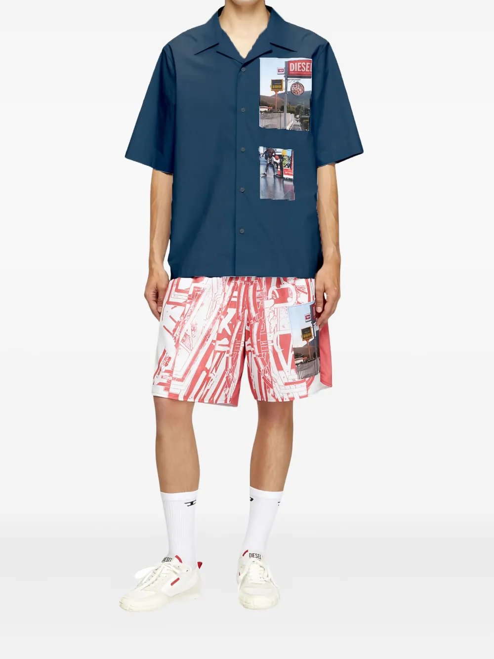 Diesel S-brack-a-ajfy Shirt In Blue