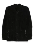 Layer Zero button-fastening ribbed cardigan - Black