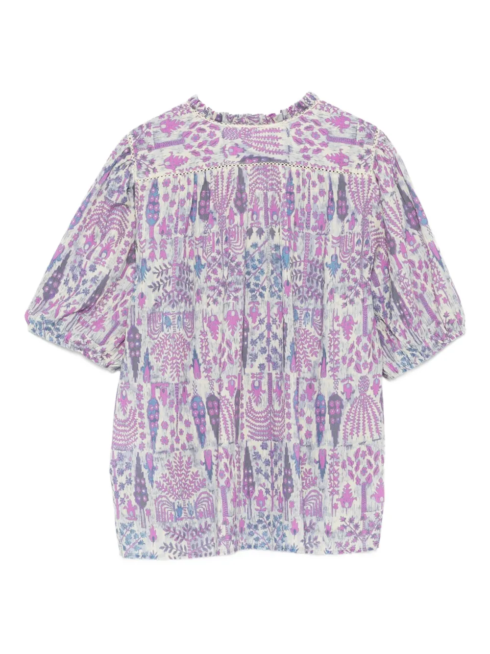 Ba&Sh Pueblo floral-print puff-sleeve top Roze