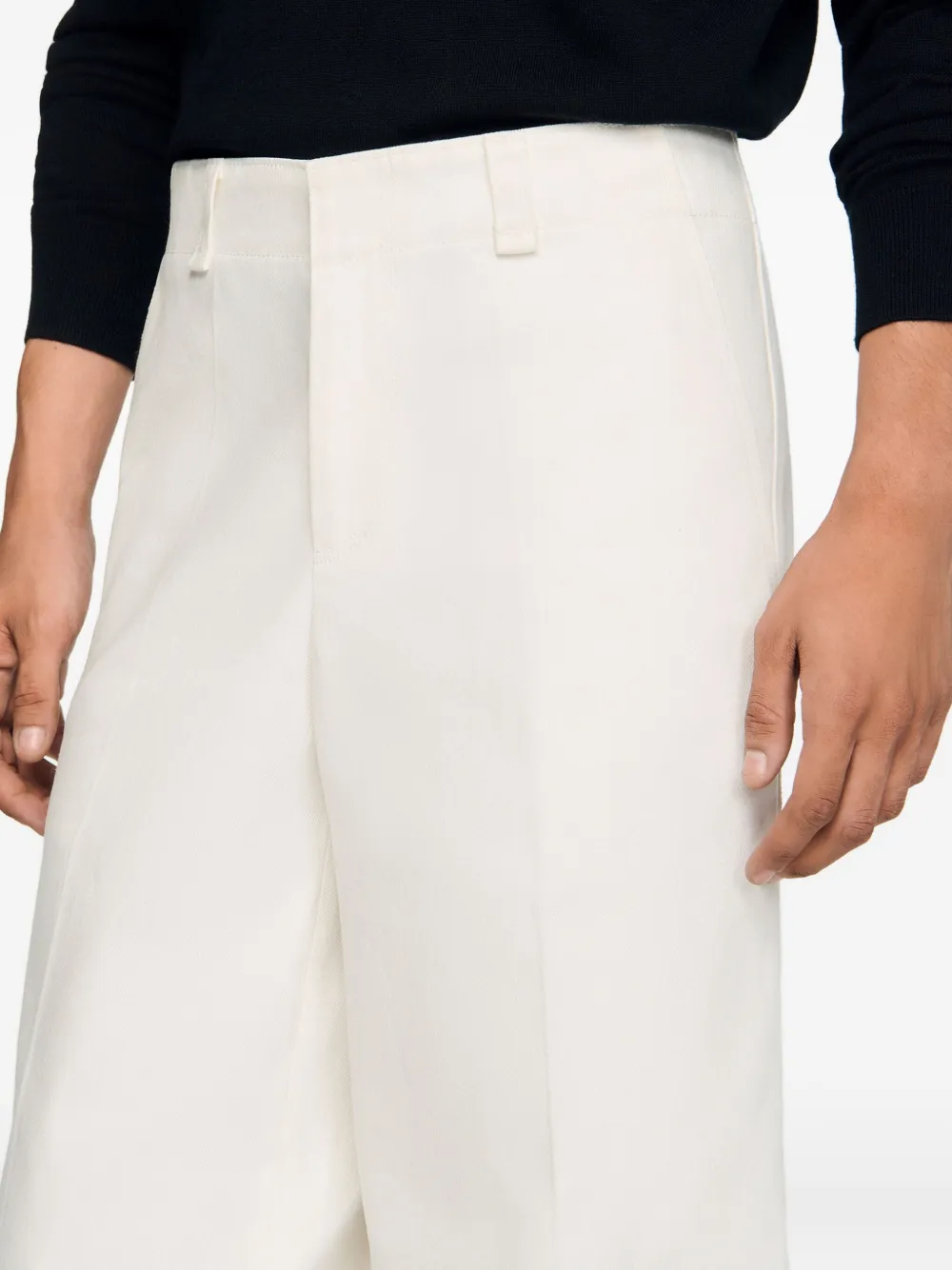 SANDRO Broek met wijde pijpen Wit