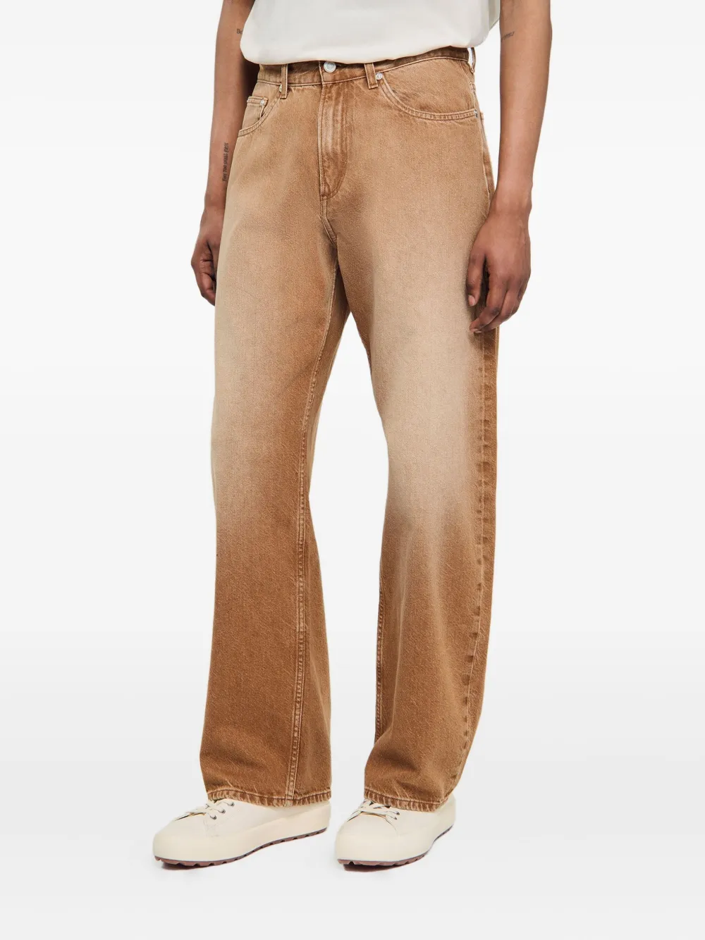 SANDRO Jeans met vervaagd effect Bruin