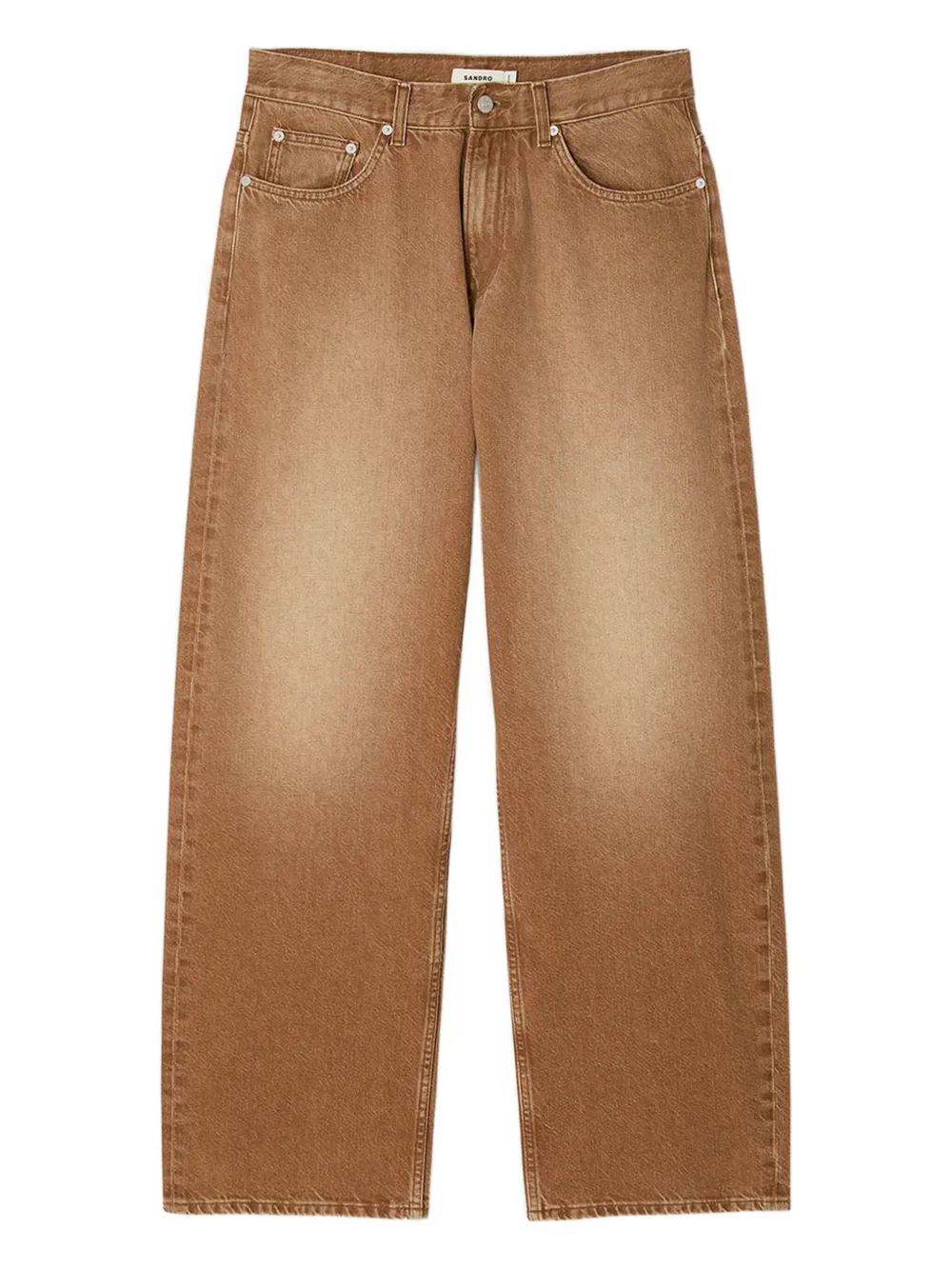 SANDRO Jeans met vervaagd effect Bruin
