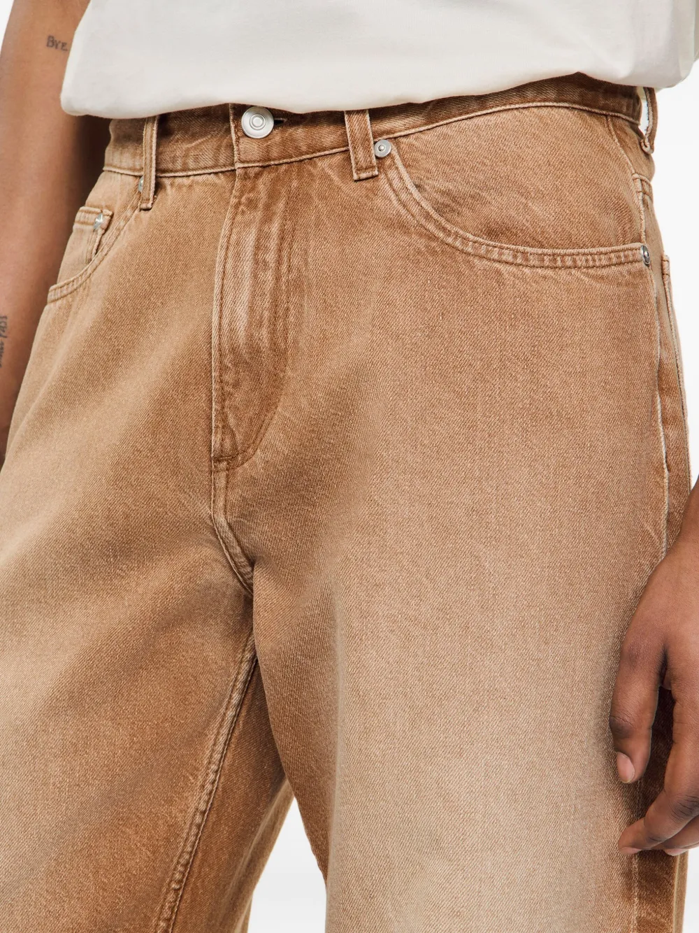 SANDRO Jeans met vervaagd effect Bruin