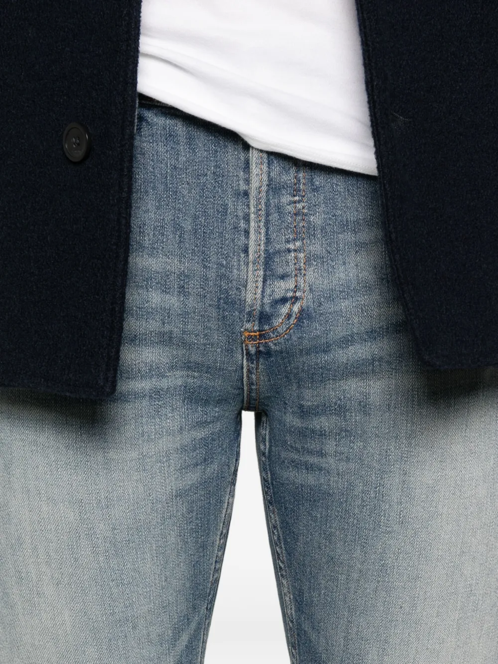 SANDRO Katoenen jeans met vervaagd effect Blauw