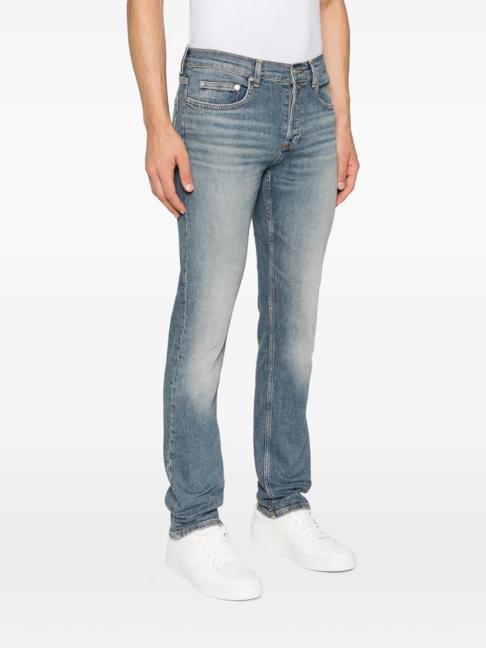 SANDRO Katoenen jeans met vervaagd effect Blauw