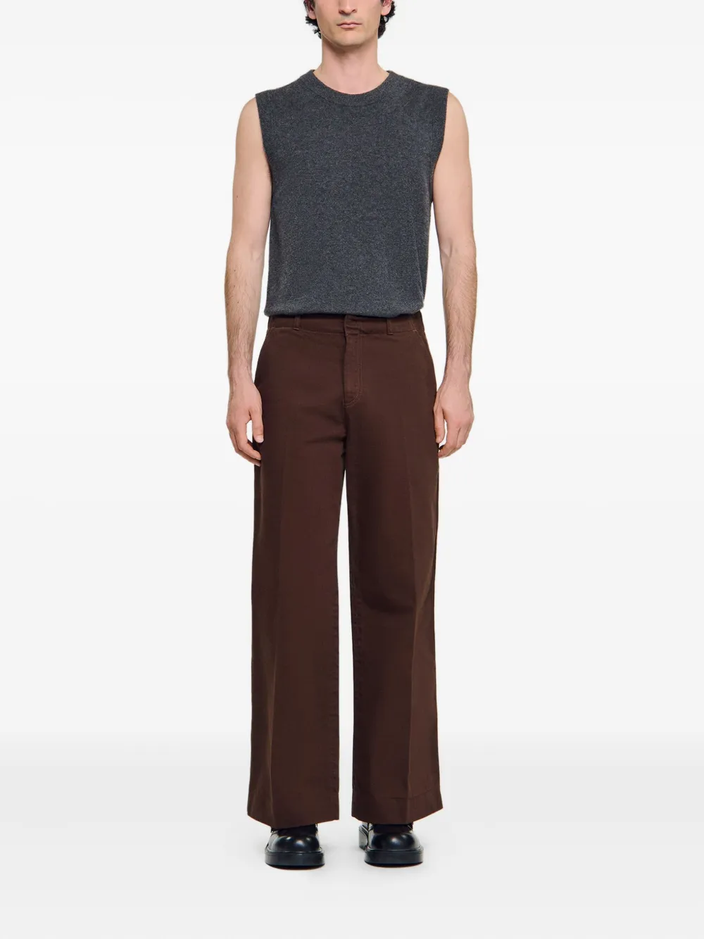 SANDRO Jeans met wijde pijpen - Bruin