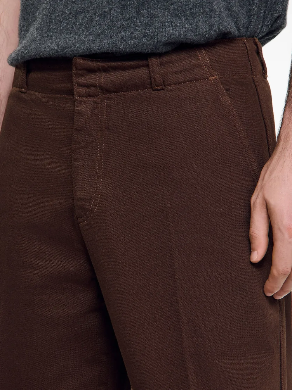 SANDRO Jeans met wijde pijpen Bruin