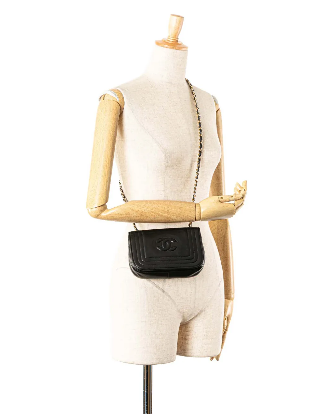 CHANEL Pre-Owned 1986-1988 CC Stitched Lambskin Flap crossbody bag | Pre-Owned | Image 2