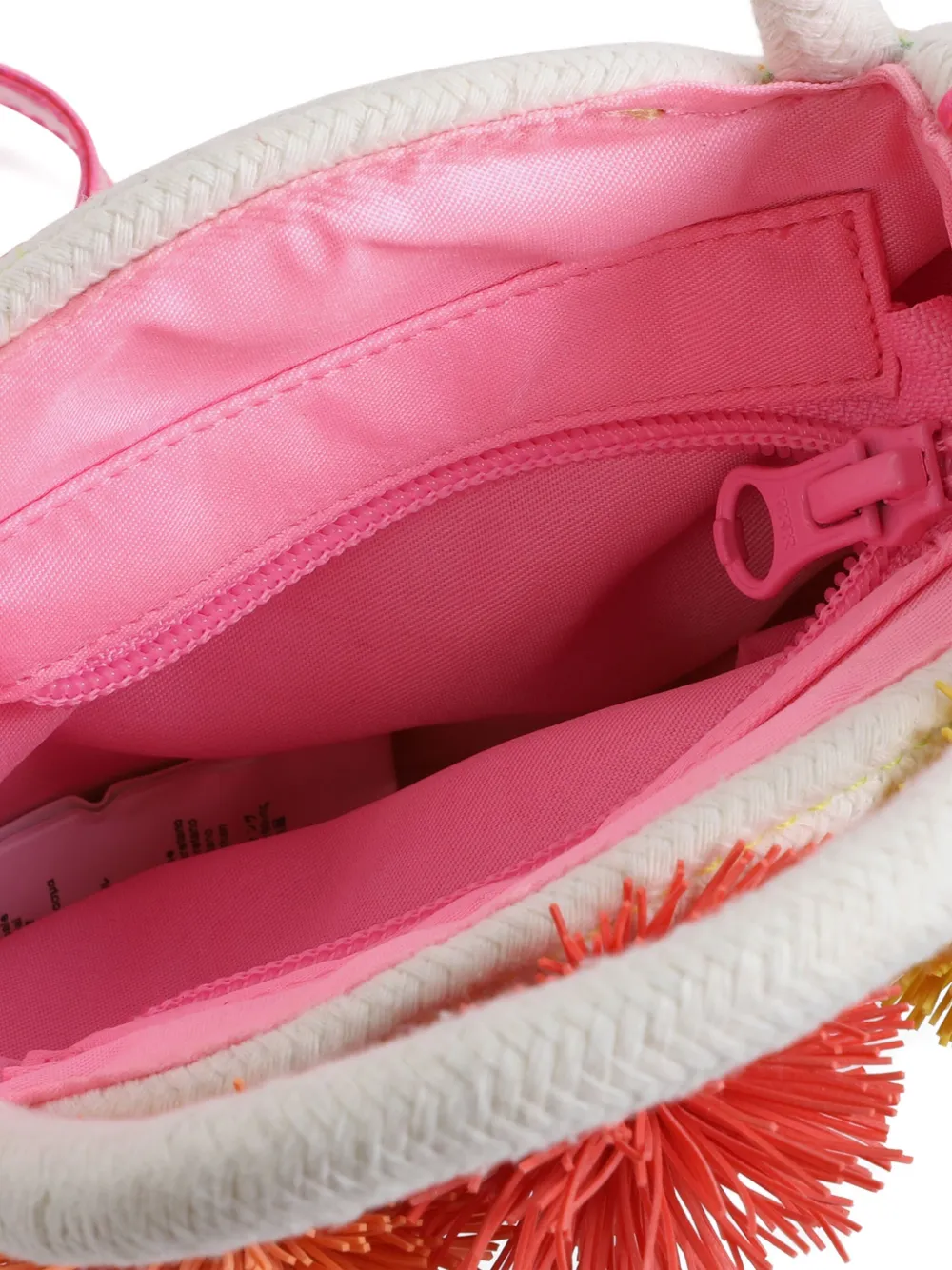 Billieblush Schoudertas met pompon en regenboogstiksel Wit