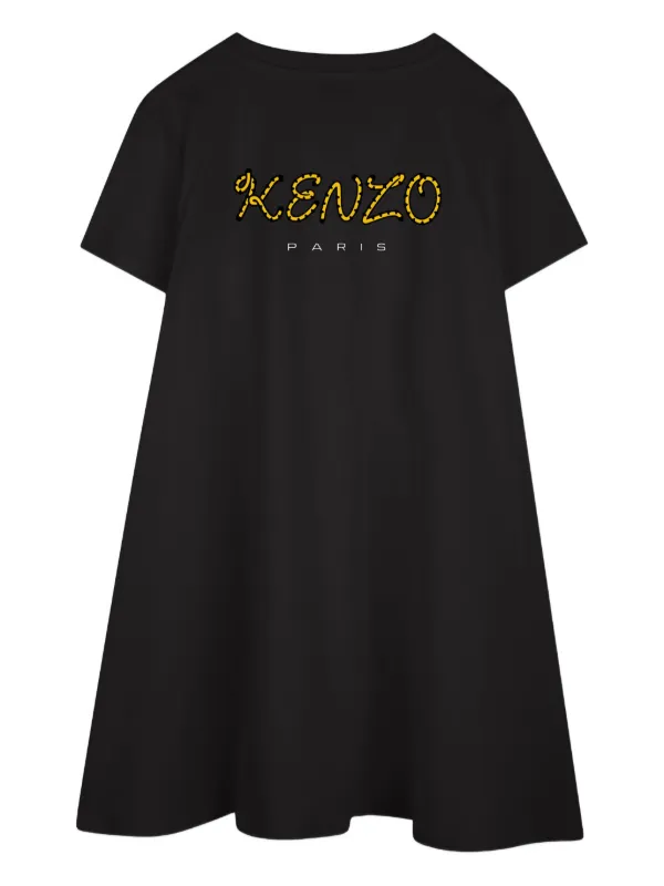 KENZO ブラックワンピース Kenzo Kids タイガーワンピース | ブラック