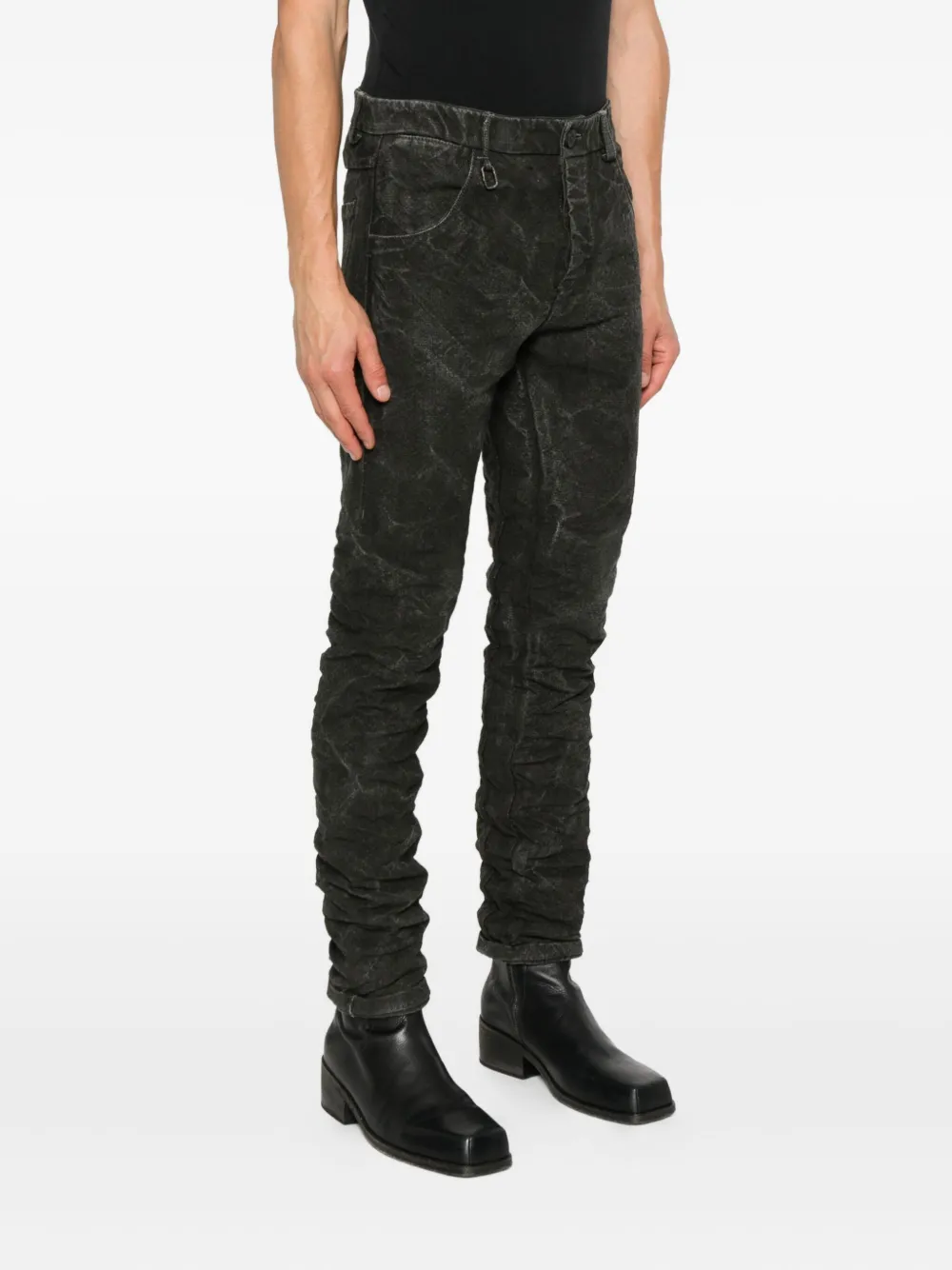 Layer Zero Broek met acid wassing Grijs