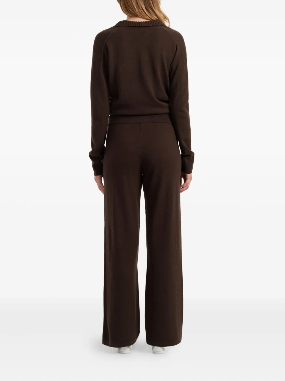 Chinti & Parker Wool Blend Wide-leg Trousers In Brown