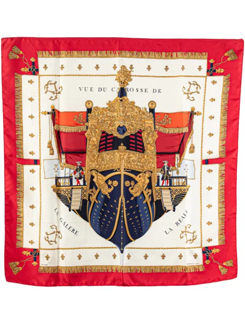 Hermès Pre-Owned 20th Century Vue Du Carosse De La Galere La Reale Silk Scarf scarves