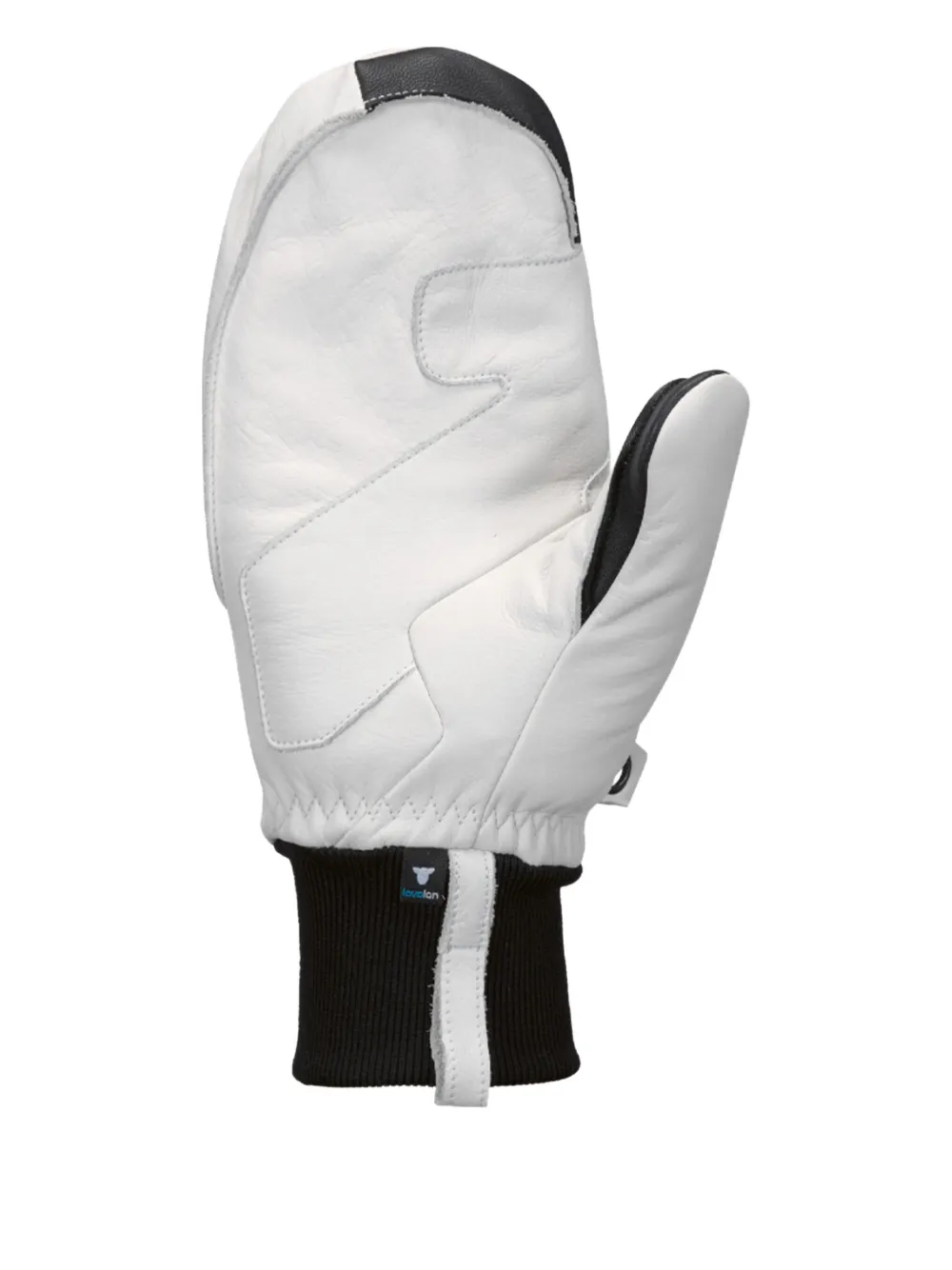 SNOWLIFE SMitten leren wanten met vlakken Wit