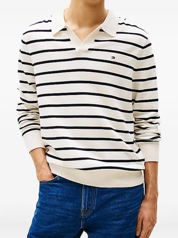 Tommy Hilfiger Striped long-sleeved T-shirt Neutrals FARFETCH PH - Main Image