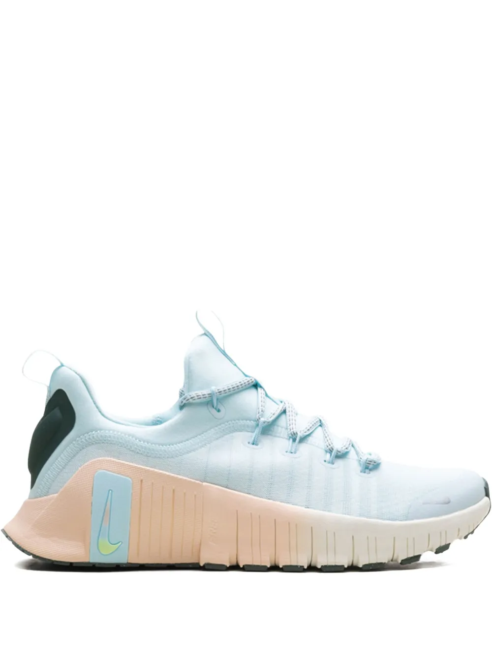 Nike Free Metcon 6 Premium "Glacier Blue Washed Coral Vintage Green Metallic Silver" sneakers