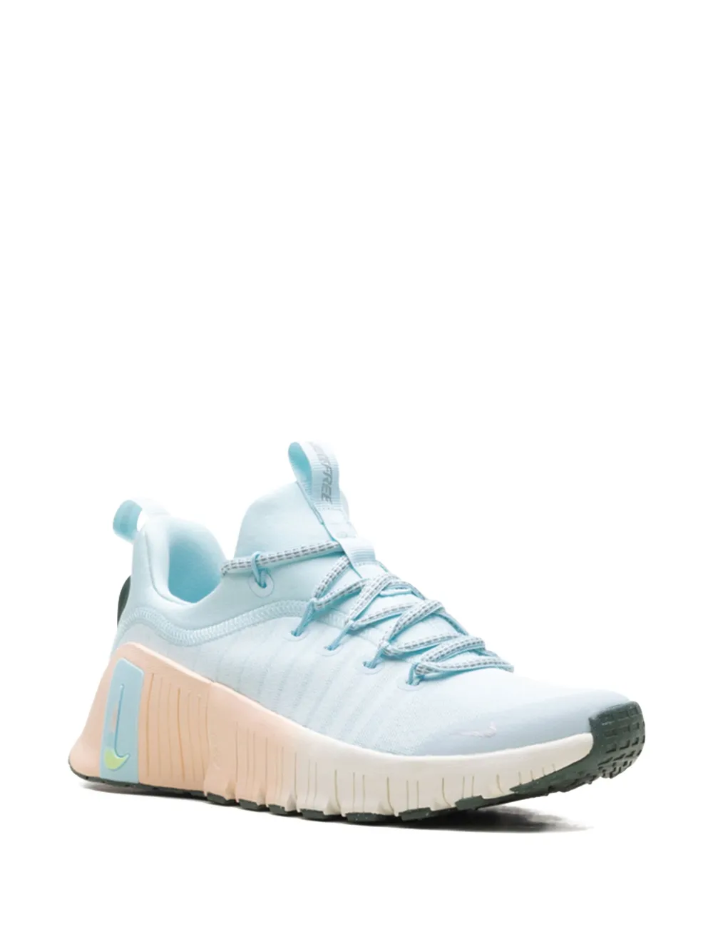 Nike Free Metcon 6 Premium "Glacier Blue Washed Coral Vintage Green Metallic Silver" sneakers