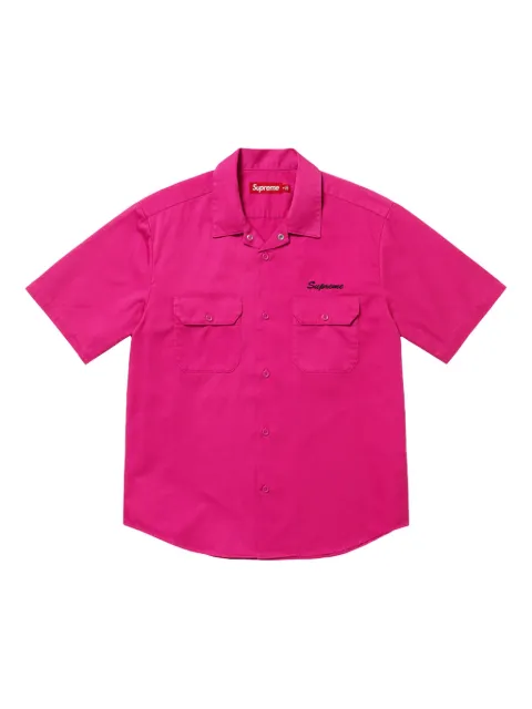 Supreme camisa worker Rhinestone Pin Up SS25-Fuchsia