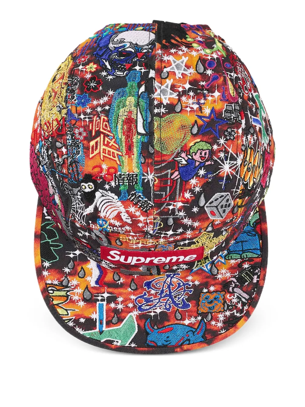 Supreme "SS25-Red" pet met AOI-borduurwerk Rood