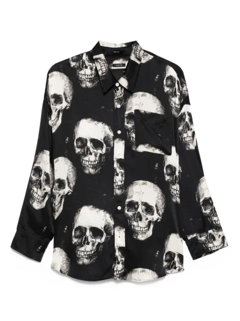 R13 skull-print silk shirt