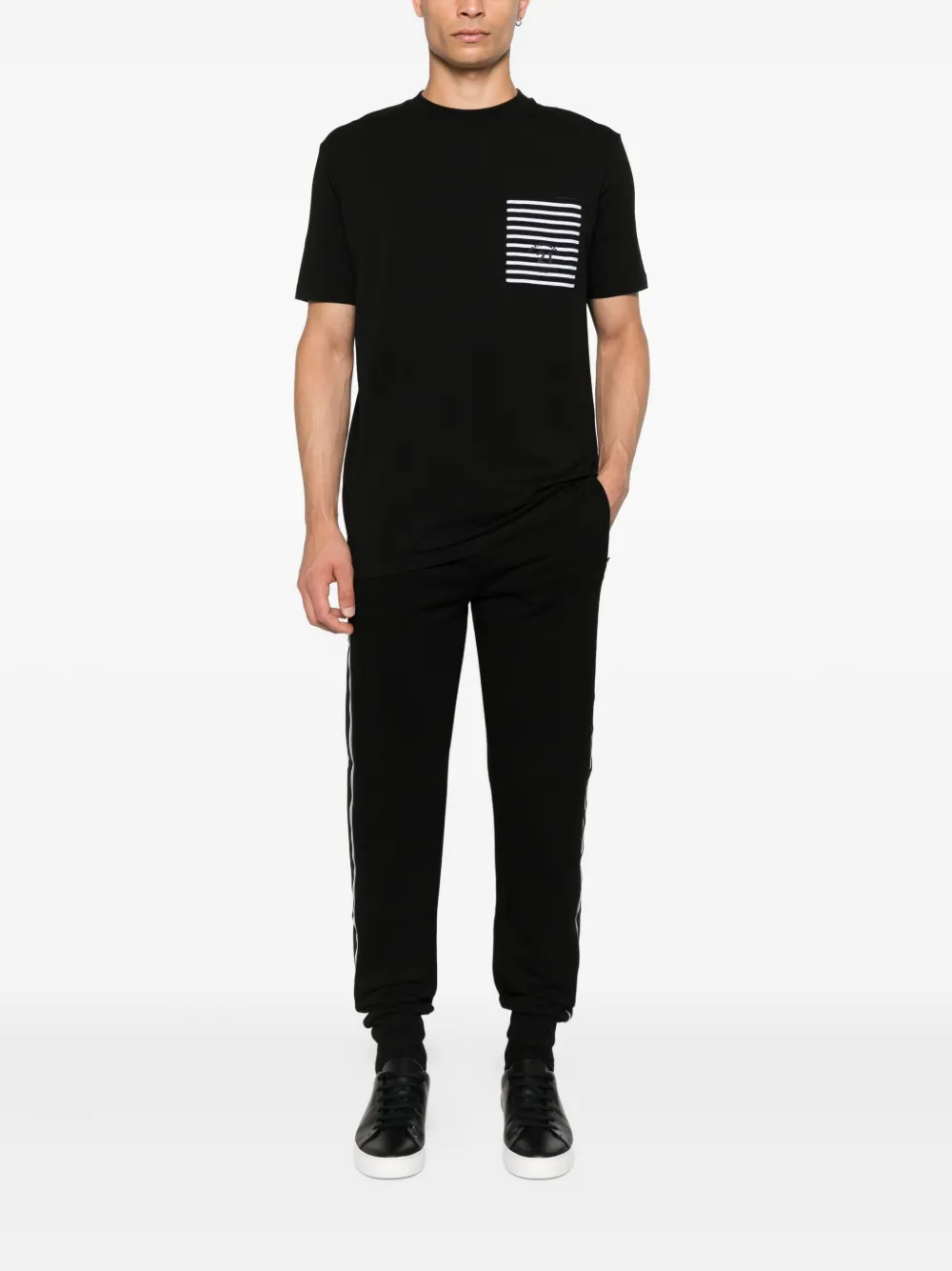 Karl Lagerfeld Trainingsbroek met streep-detail Zwart