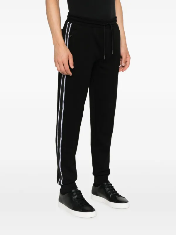 Karl Lagerfeld stripe-detail Track Pants Black FARFETCH MY