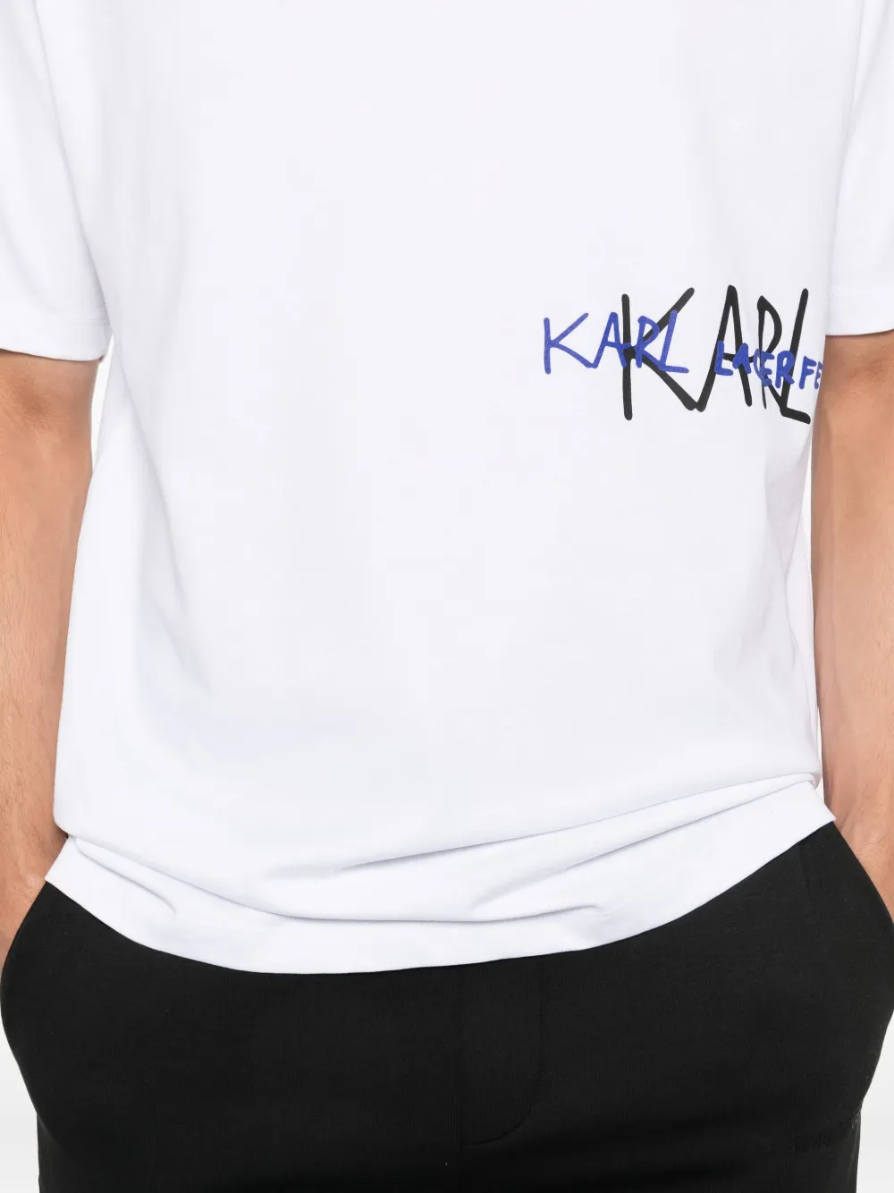 Karl Lagerfeld T-shirt met logoprint Wit