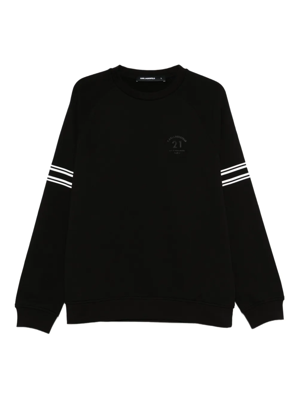 Karl Lagerfeld Sweater met streep-detail Zwart