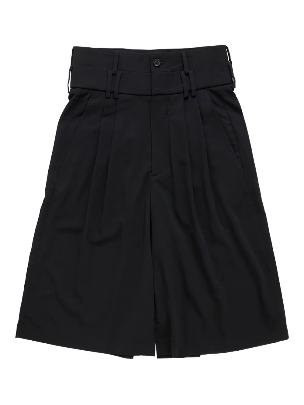 Namacheko Geplooide shorts met dubbele taille Zwart