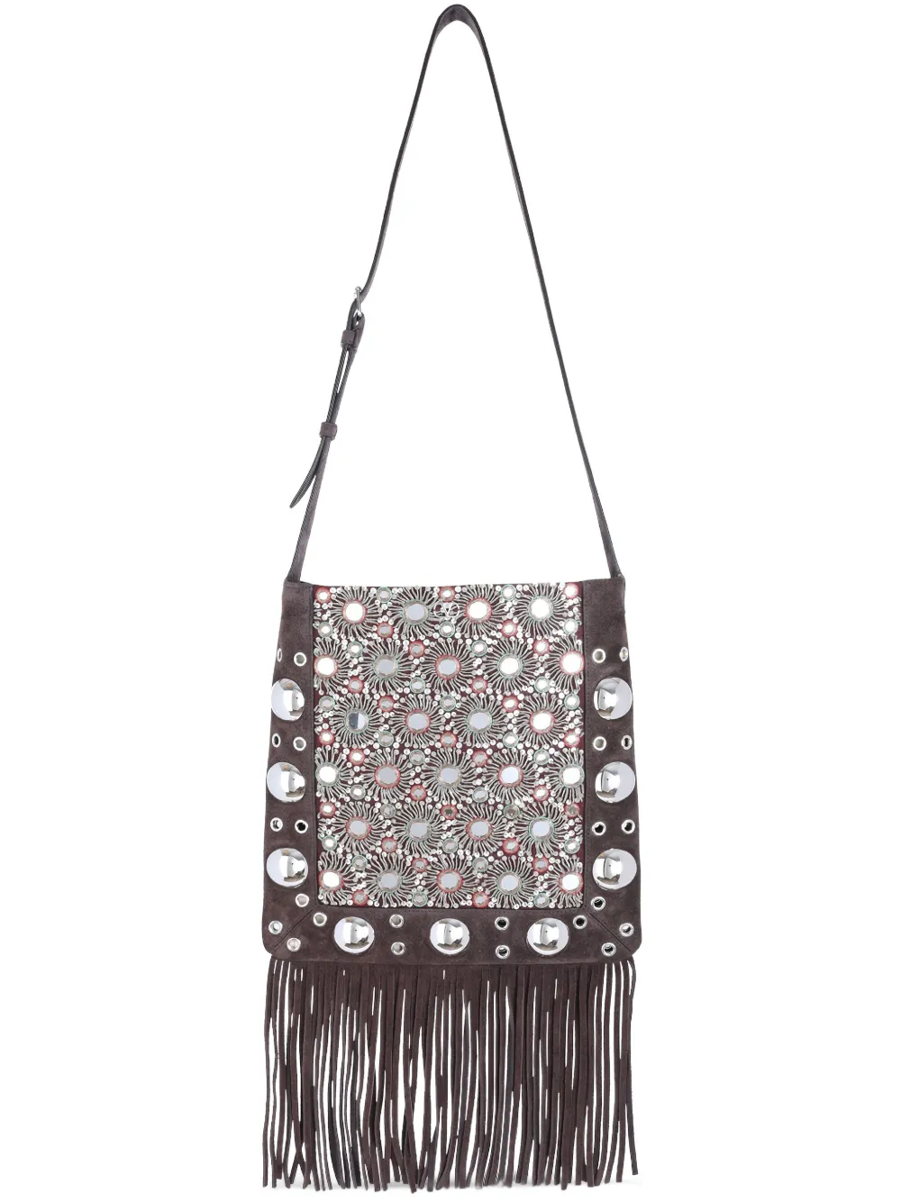 Valentino Garavani fringe-detailing shoulder bag Bruin